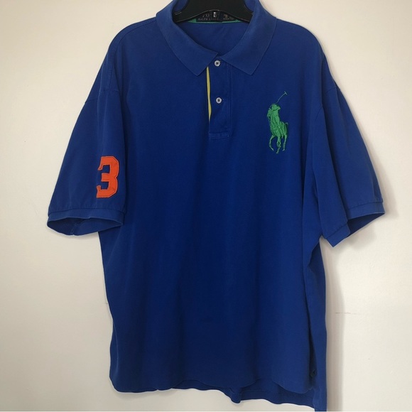 Polo Ralph Lauren Collared Royal Blue With Big Green Pony Size 2XB/2G - Picture 2 of 10
